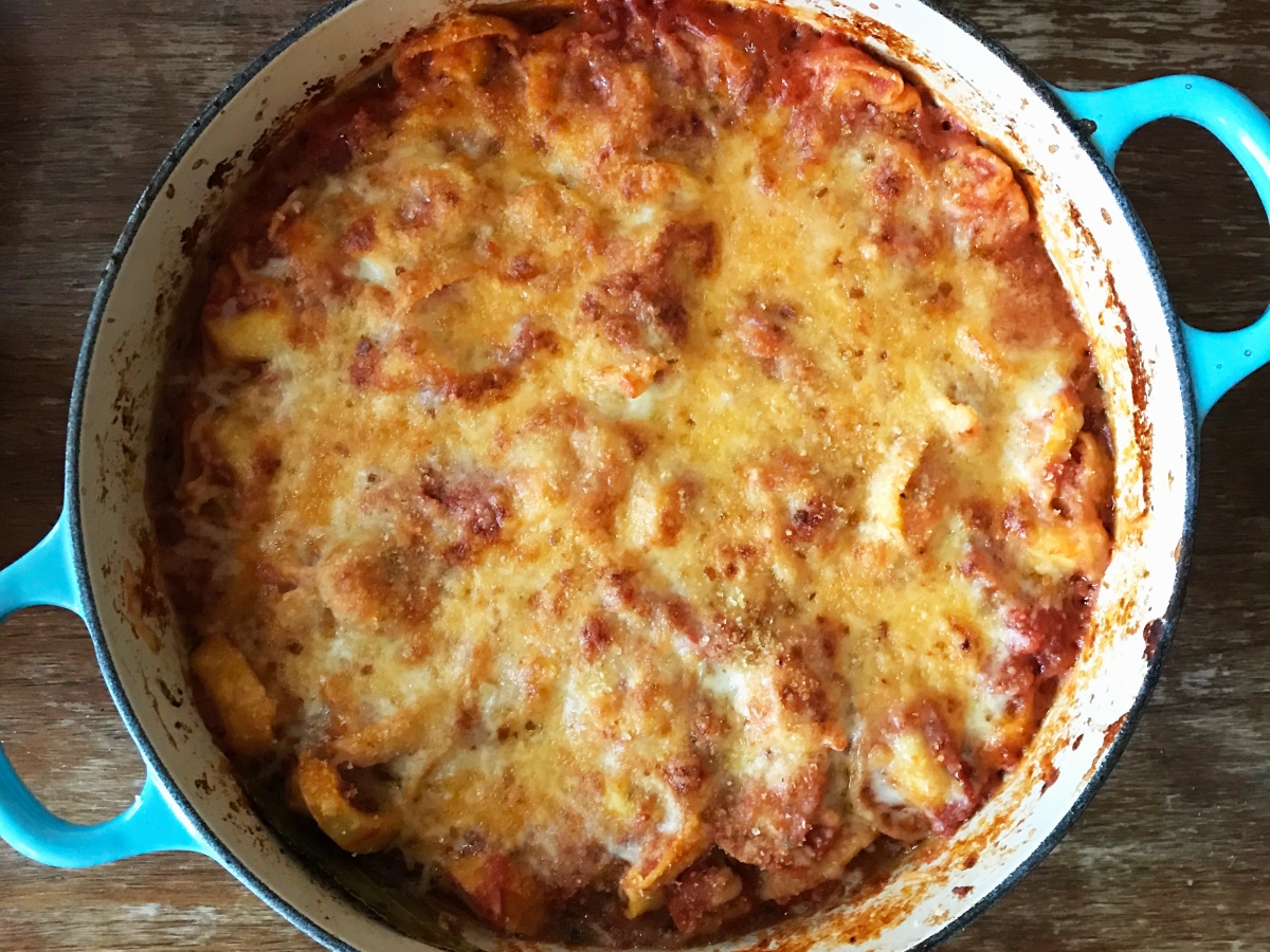 Easy Cheesy Tortellini Bake with 20-Minute Tomato Sauce