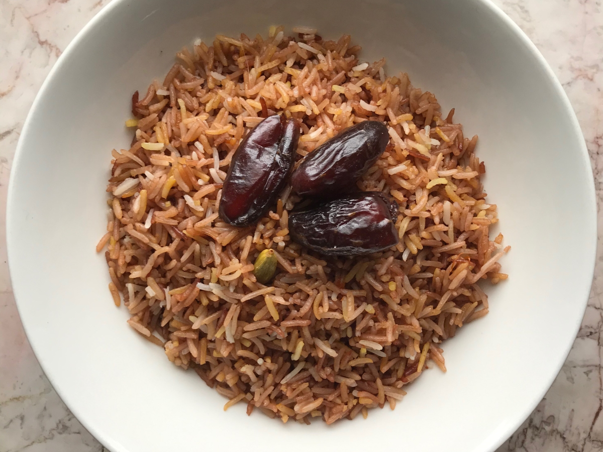 Sweet Basmati Rice with Date Syrup and Orange Blossom Water